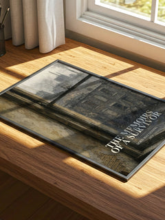 The Memoirs of a Survivor watercolour book poster framed on wall – literary fiction wall art