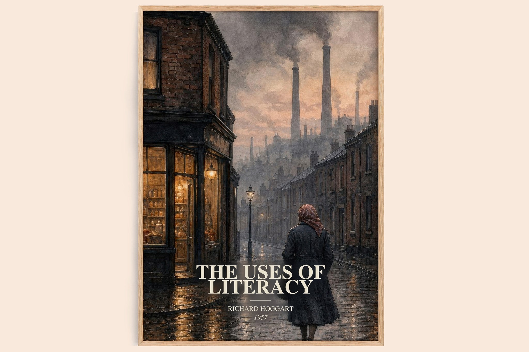 The Uses of Literacy Book Watercolour Illustration by Richard Hoggart