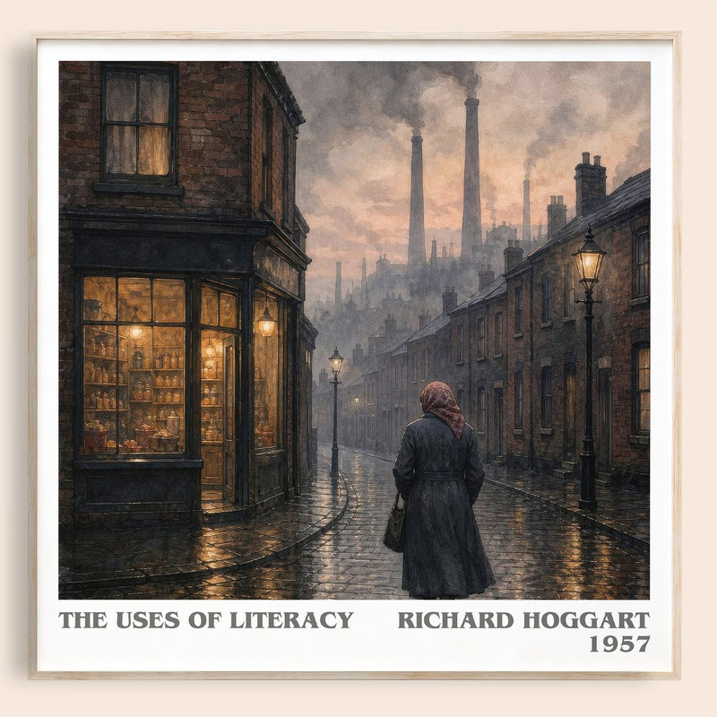The Uses of Literacy literary book poster by Richard Hoggart – framed literary art print