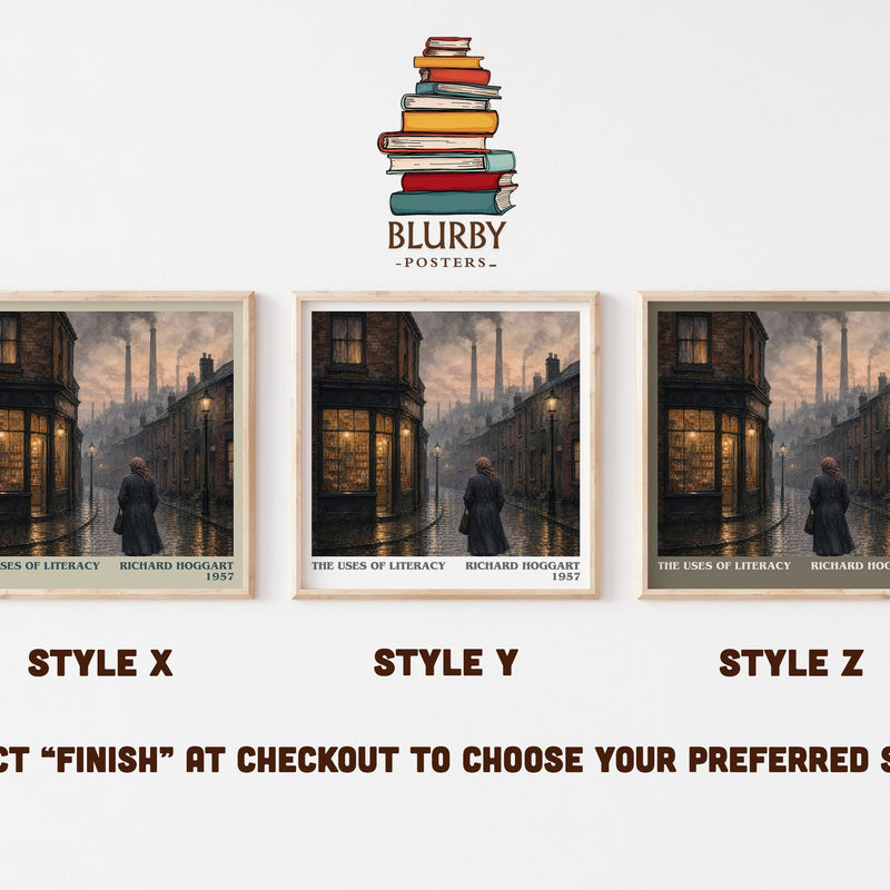 The Uses of Literacy literary print in frame leaning in hallway – non fiction wall art