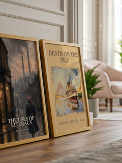 The Uses of Literacy watercolour print framed by window – literary home decor