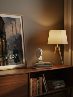 The Uses of Literacy watercolour print on bookshelf – Richard Hoggart fan gift