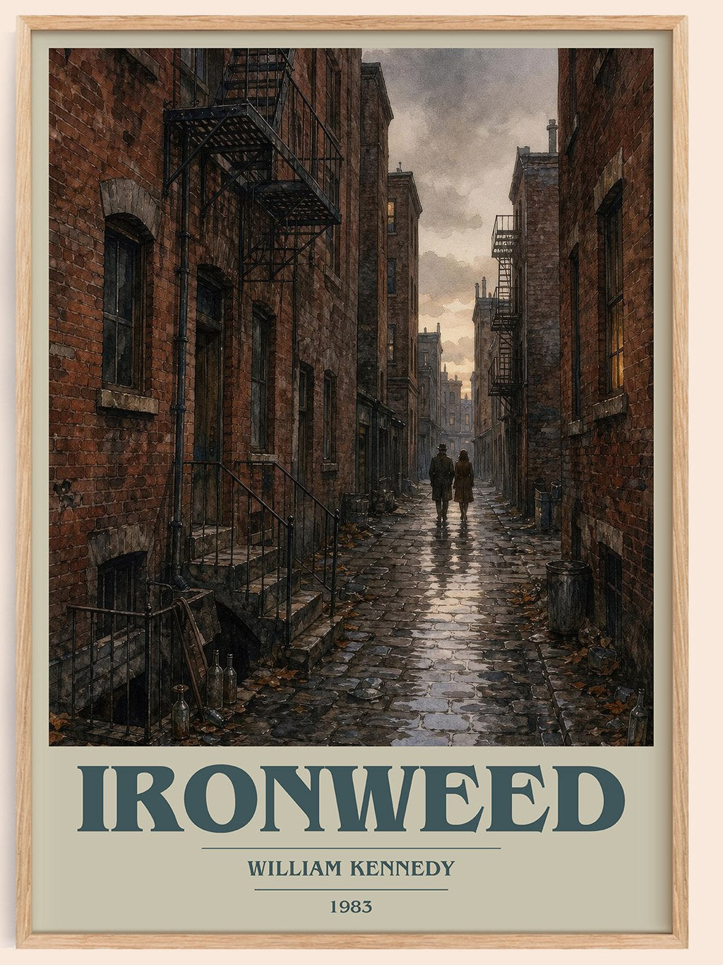 Ironweed book cover book poster by William Kennedy – framed literary art print