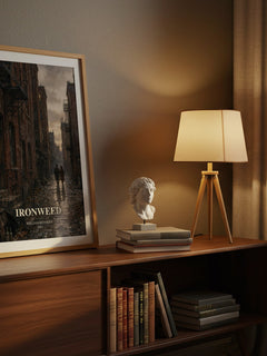 Ironweed watercolour print on bookshelf – William Kennedy fan gift