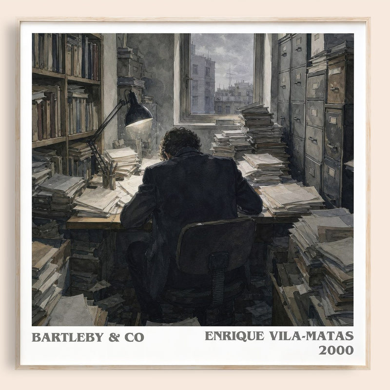 Bartleby & Co literary book poster by Enrique Vila-Matas – framed literary art print