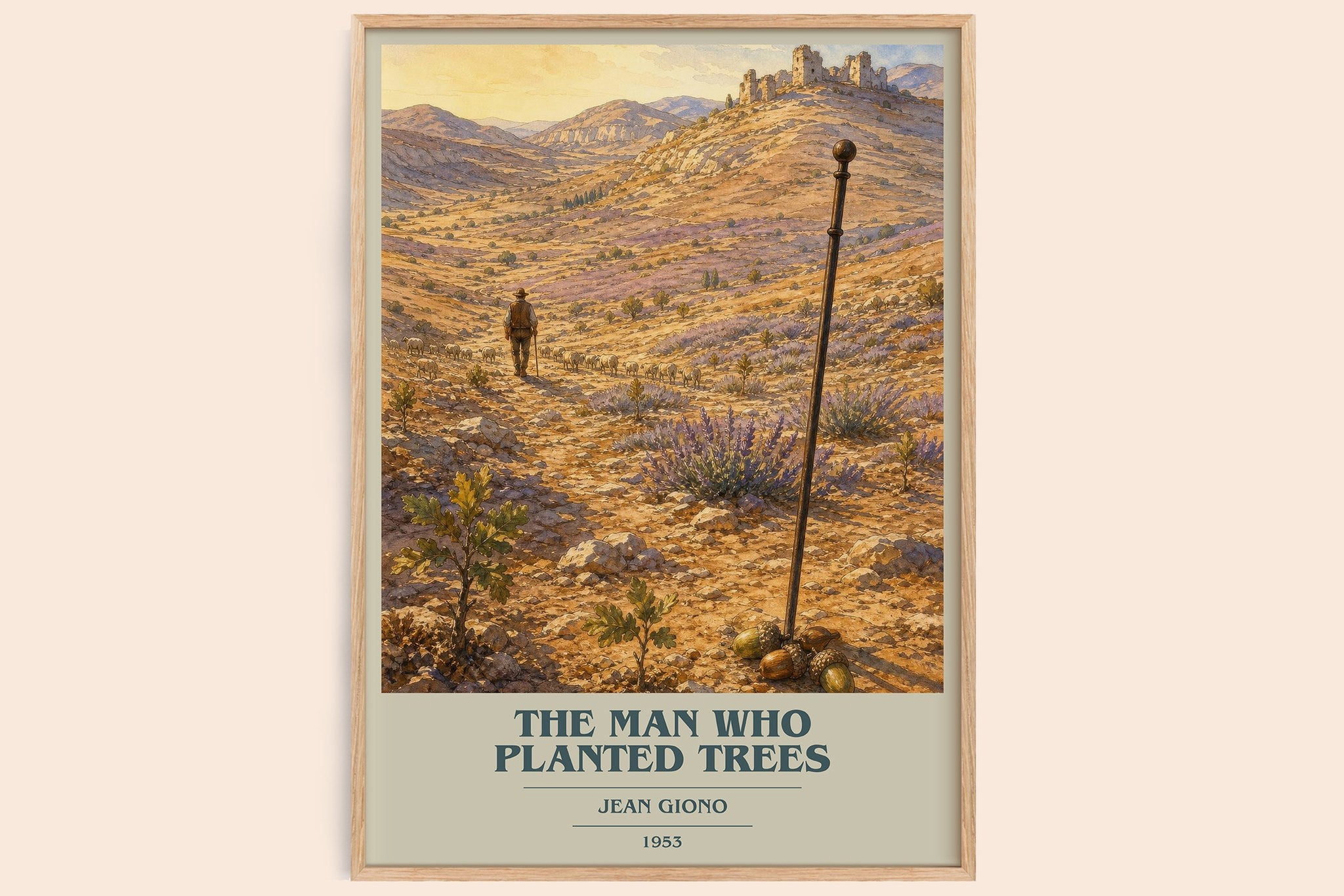 The Man Who Planted Trees Book Cover Poster by Jean Giono