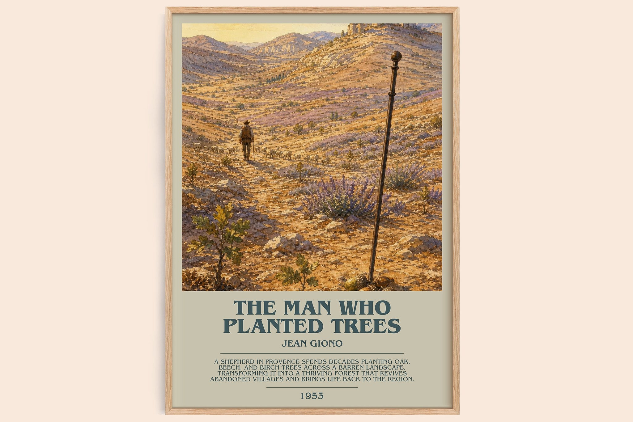 The Man Who Planted Trees Bookish Wall Art by Jean Giono