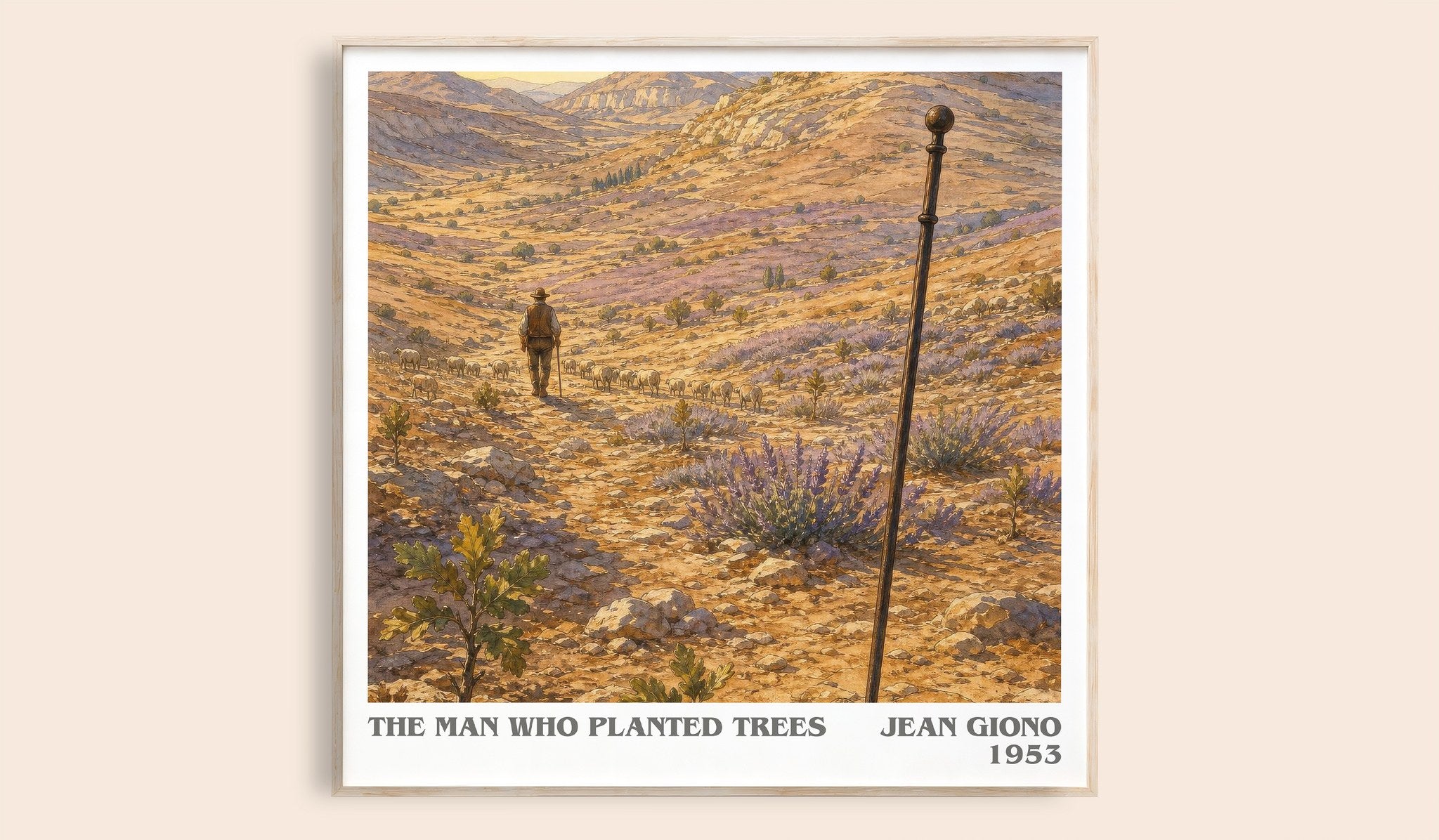 The Man Who Planted Trees Literary Art Print by Jean Giono