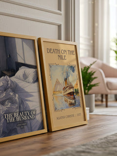 The Beauty Of The Husband watercolour print framed by window – literary home decor