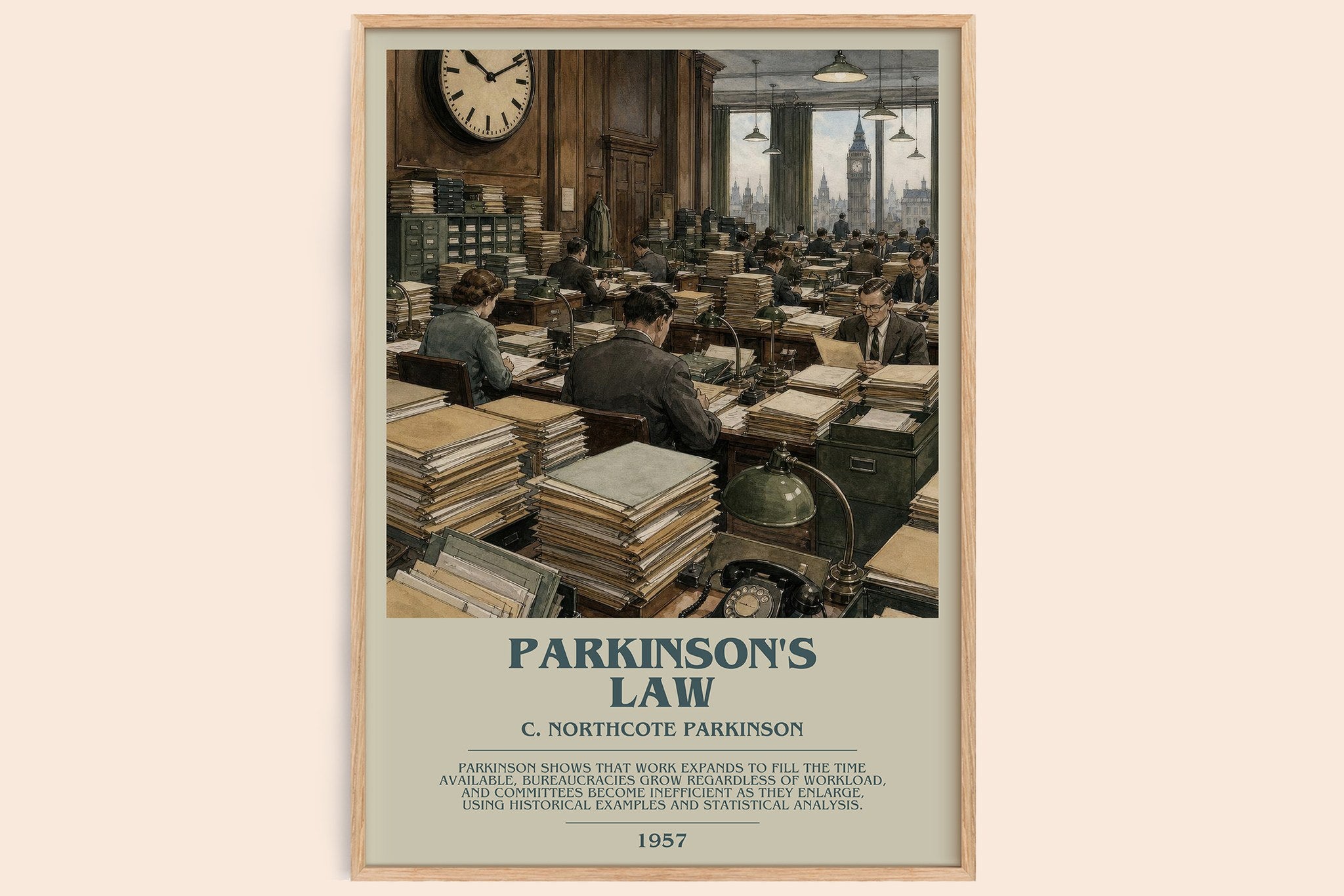 Parkinson's Law Bookish Wall Art by C. Northcote Parkinson