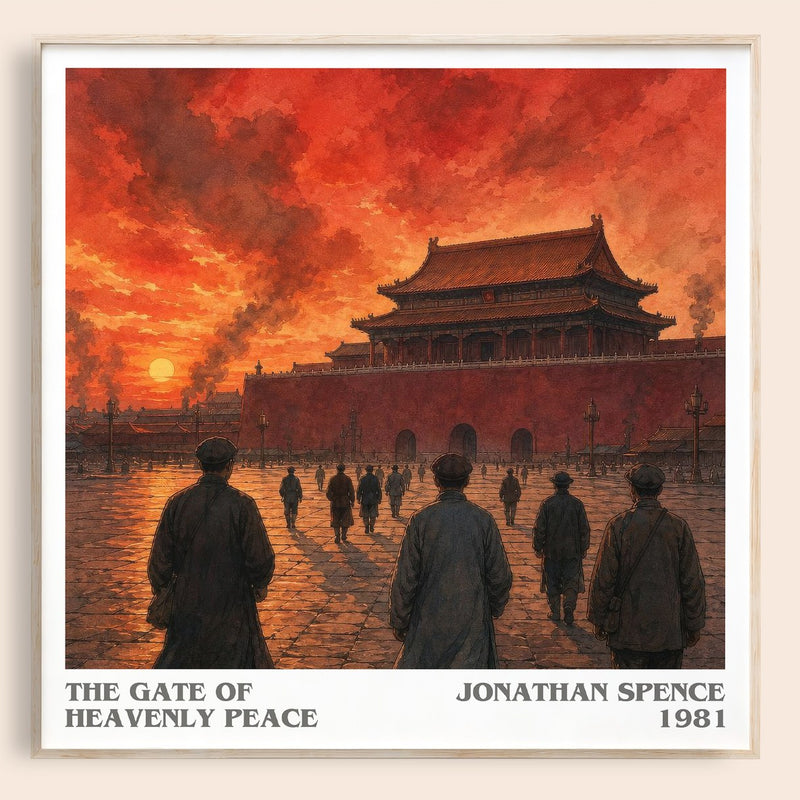 The Gate of Heavenly Peace literary book poster by Jonathan Spence – framed literary art print