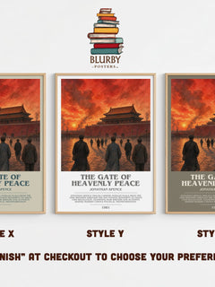 The Gate of Heavenly Peace Bookish Wall Art by Jonathan Spence – Style X, Y and Z side by side – choose your finish