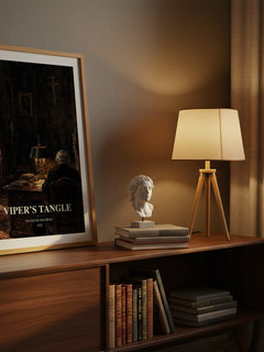 Viper’s Tangle watercolour print on bookshelf – François Mauriac fan gift