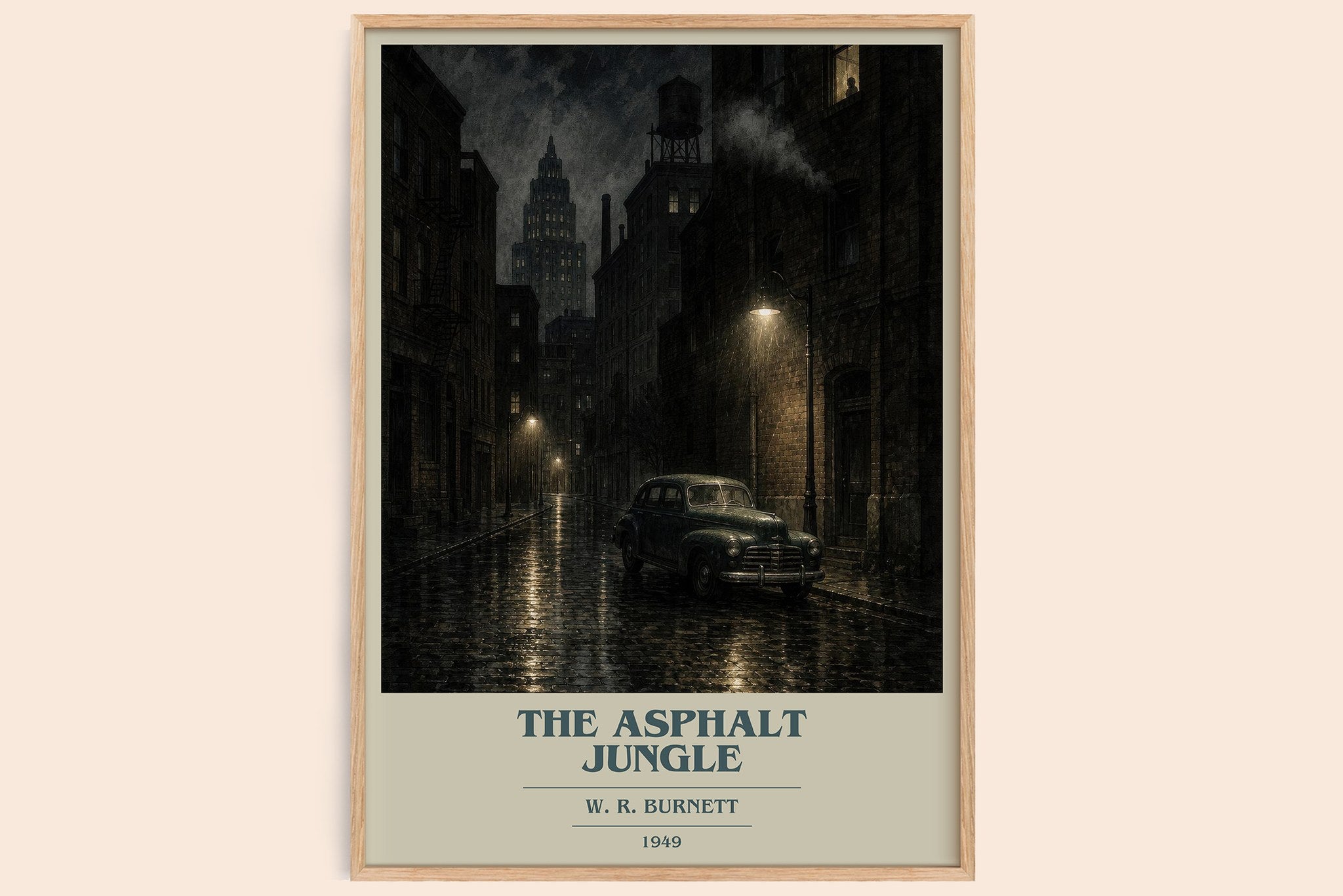 The Asphalt Jungle Book Cover Poster by W. R. Burnett