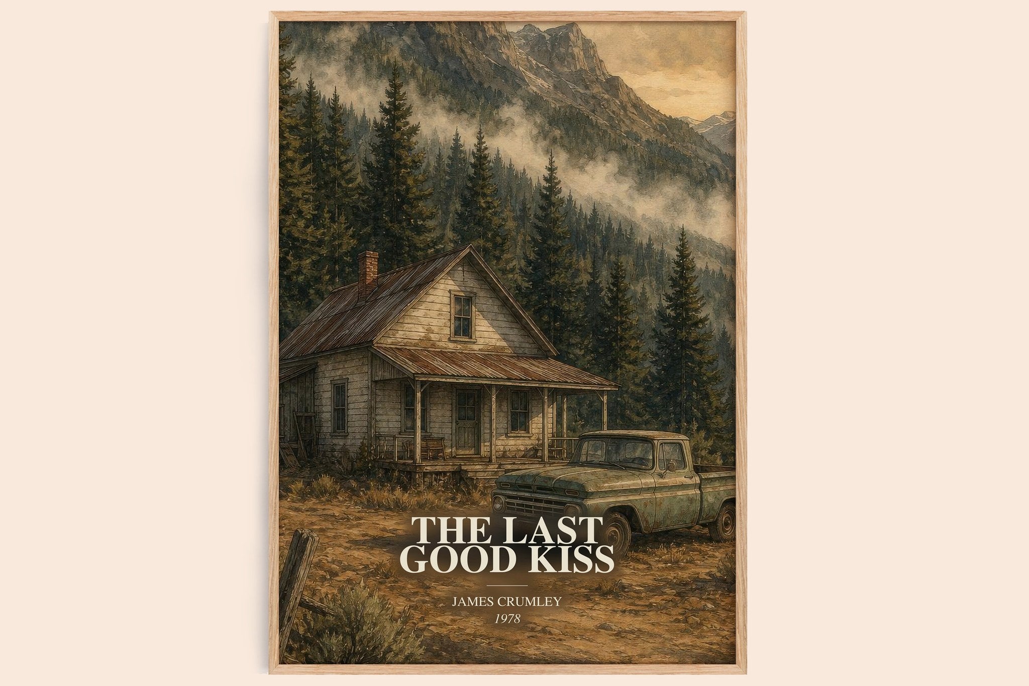 The Last Good Kiss Book Watercolour Illustration by James Crumley