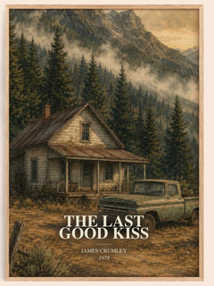 The Last Good Kiss watercolour book poster by James Crumley – framed literary art print