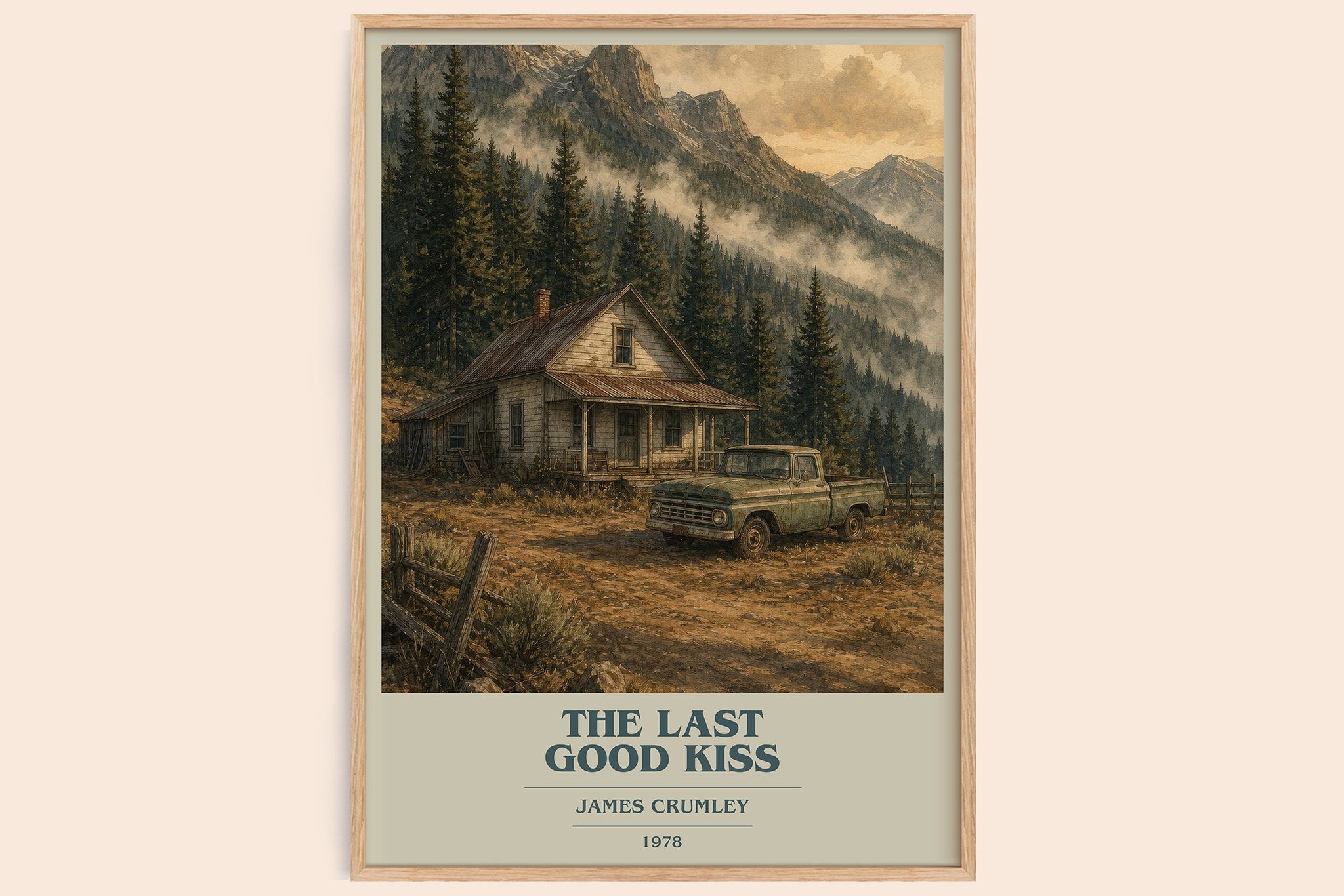 The Last Good Kiss Book Cover Poster by James Crumley