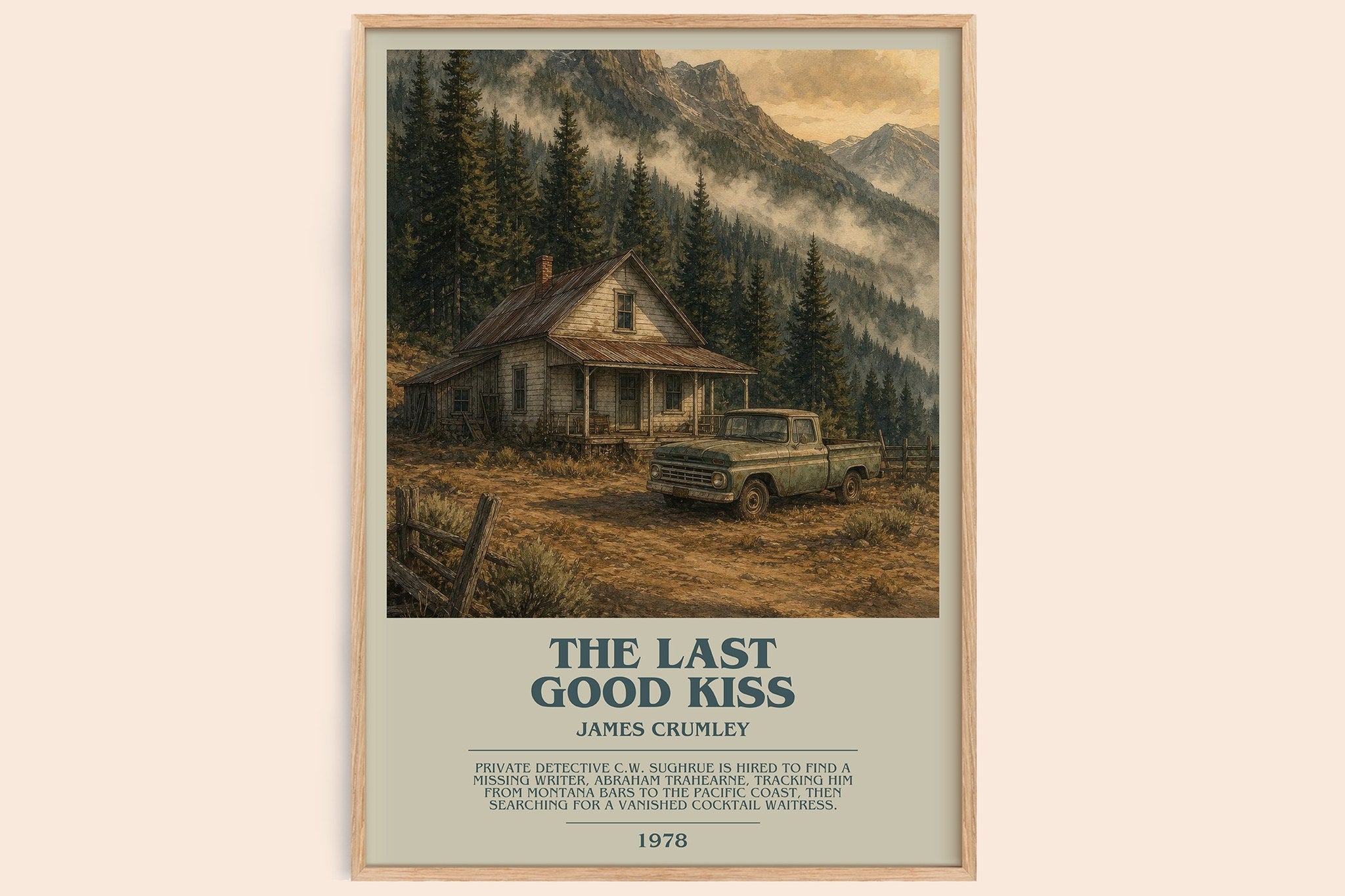 The Last Good Kiss Bookish Wall Art by James Crumley
