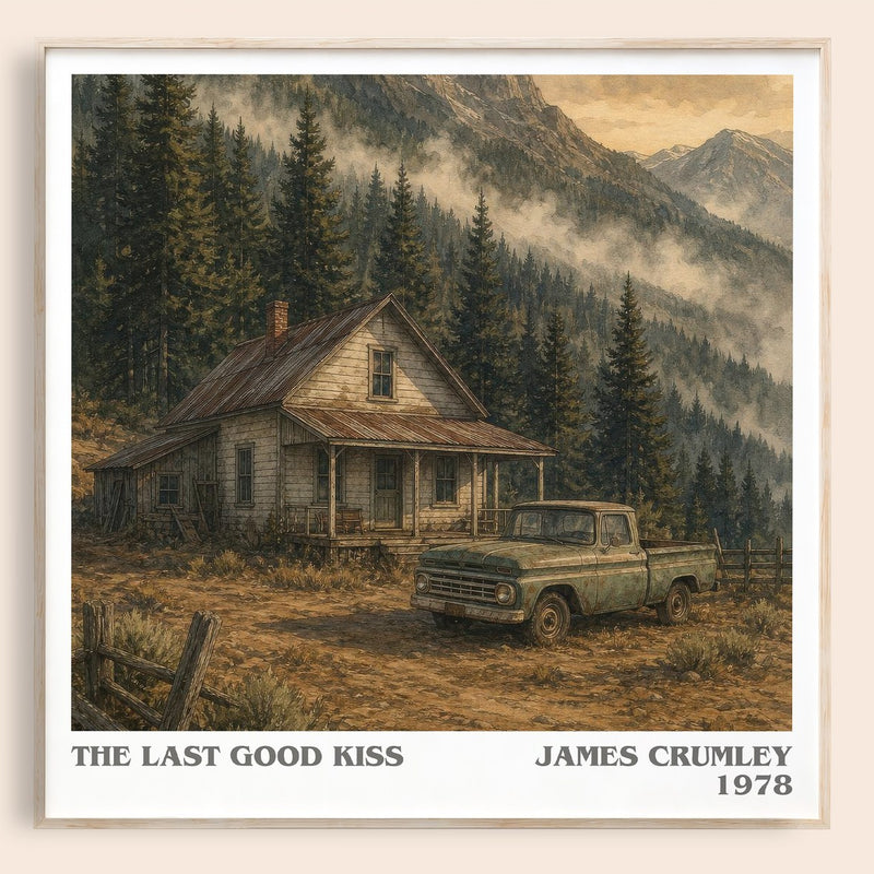 The Last Good Kiss literary book poster by James Crumley – framed literary art print