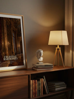 Celestial Harmonies watercolour print on bookshelf – Peter Esterhazy fan gift