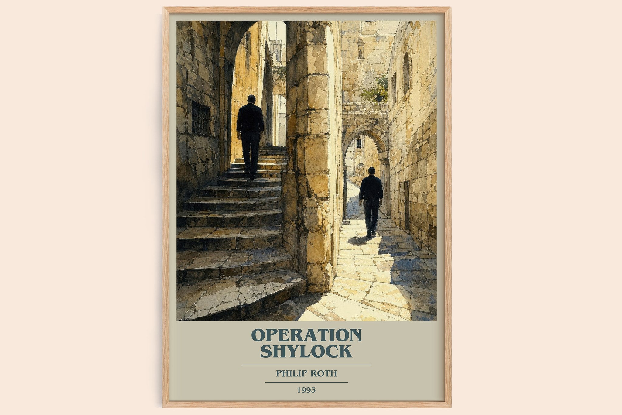 Operation Shylock Book Cover Poster by Philip Roth