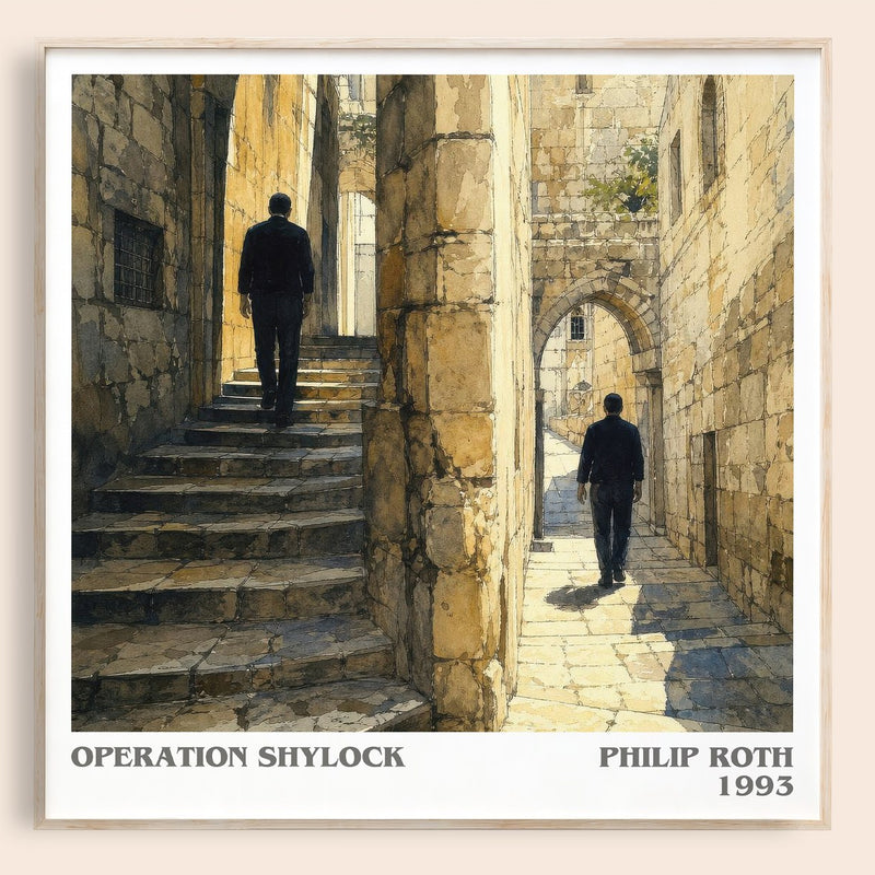 Operation Shylock literary book poster by Philip Roth – framed literary art print