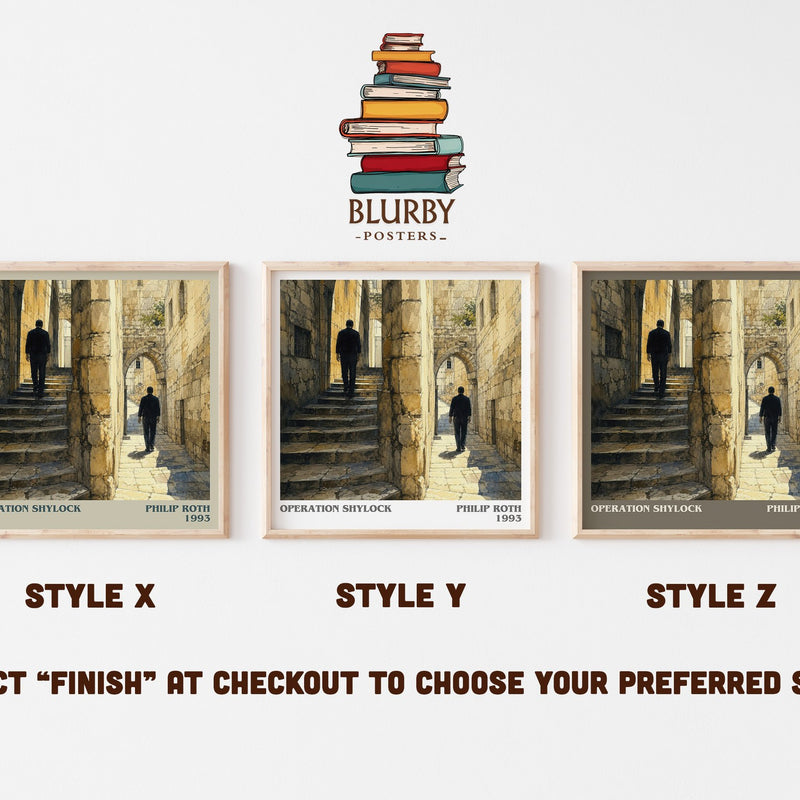 Operation Shylock literary print in frame leaning in hallway – literary fiction wall art