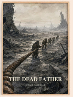 The Dead Father watercolour book poster by Donald Barthelme – framed literary art print