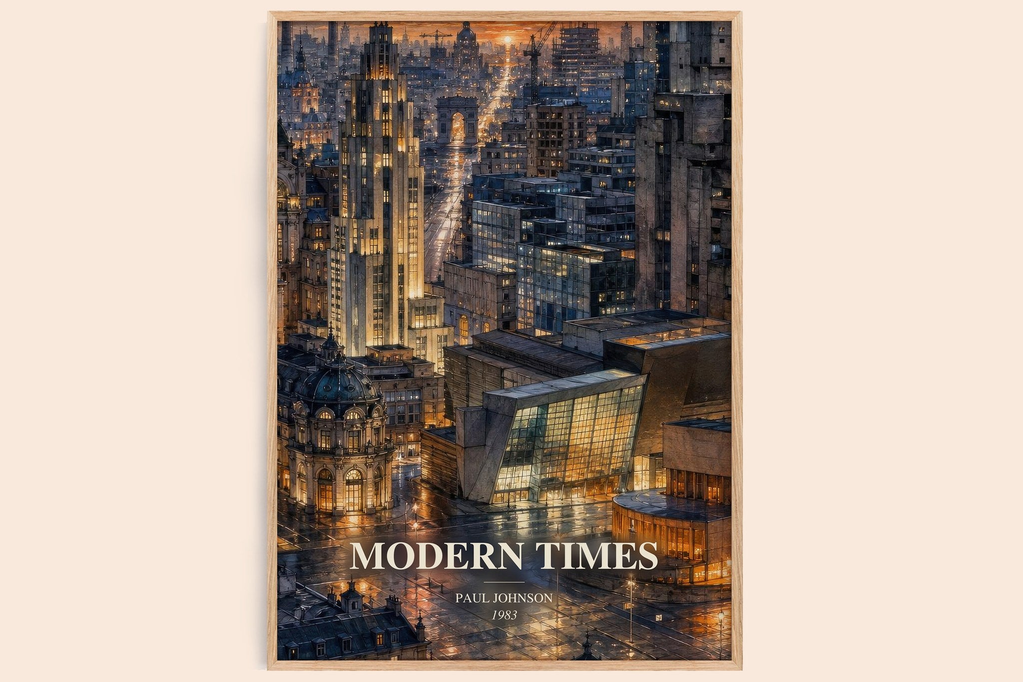 Modern Times Book Watercolour Illustration by Paul Johnson