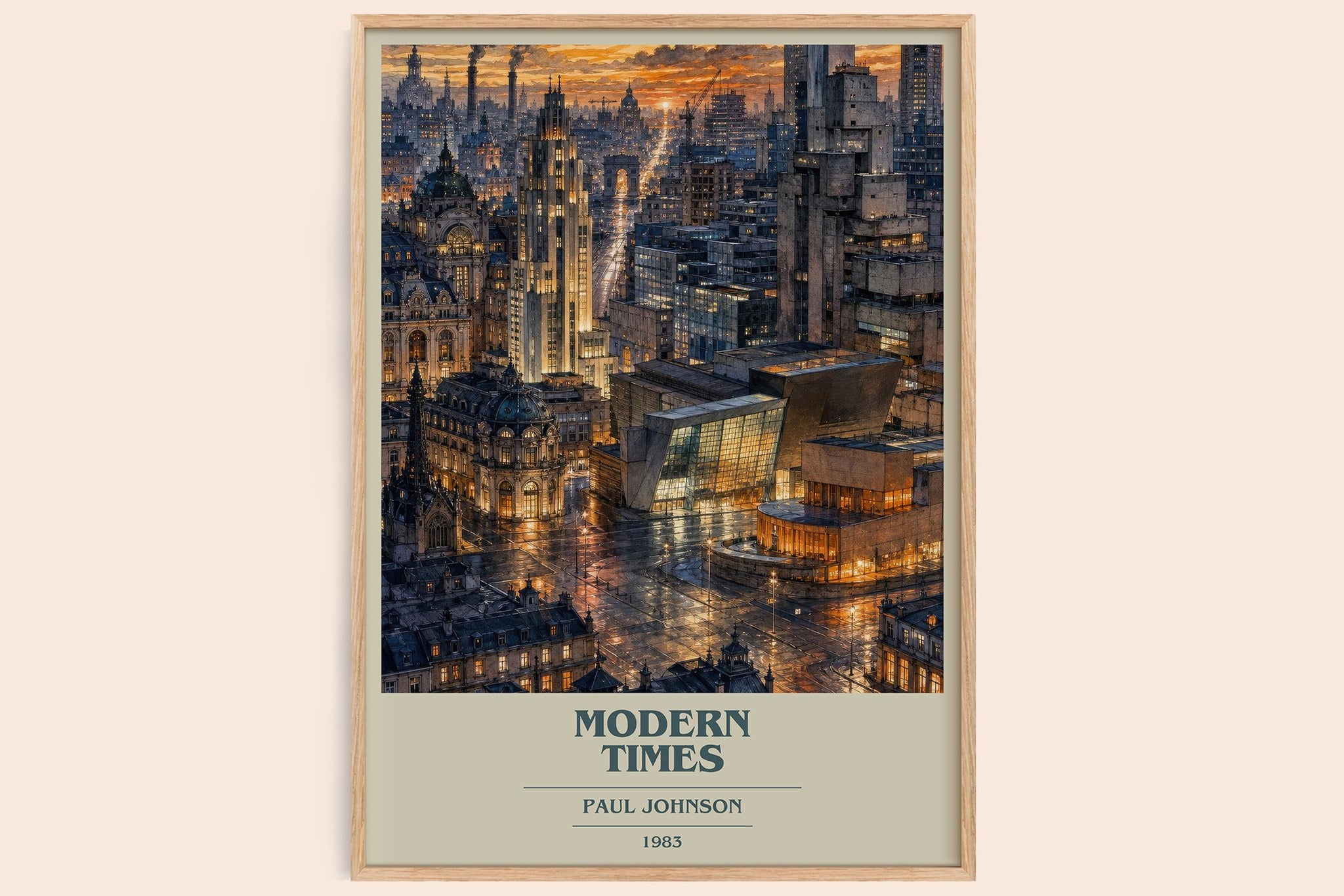 Modern Times Book Cover Poster by Paul Johnson