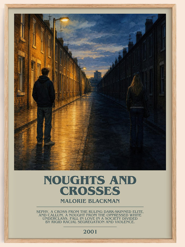 Noughts and Crosses Bookish Wall Art by Malorie Blackman – framed poster