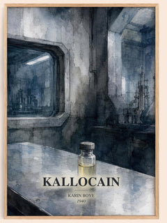 Kallocain watercolour book poster by Karin Boye – framed literary art print