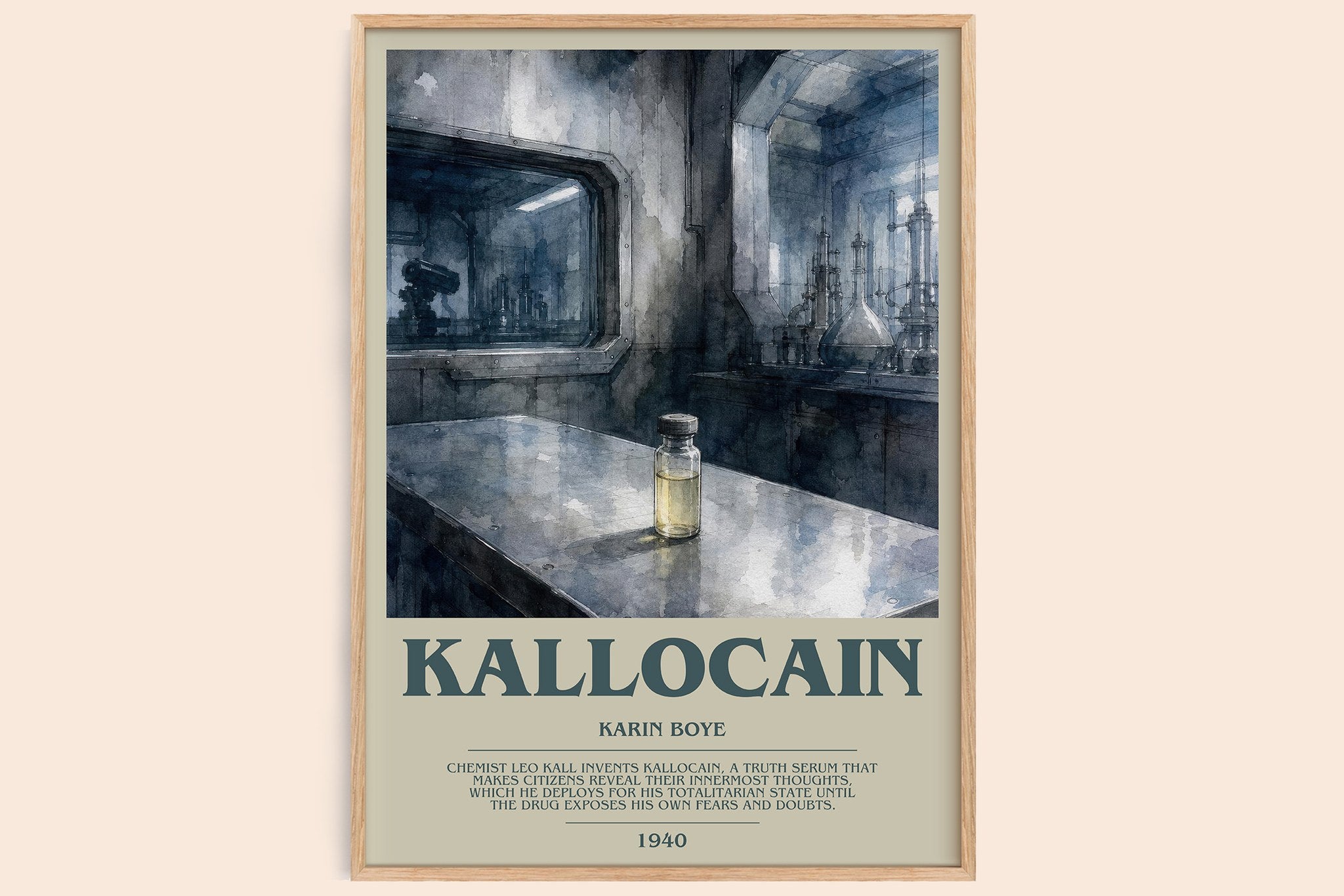 Kallocain Bookish Wall Art by Karin Boye