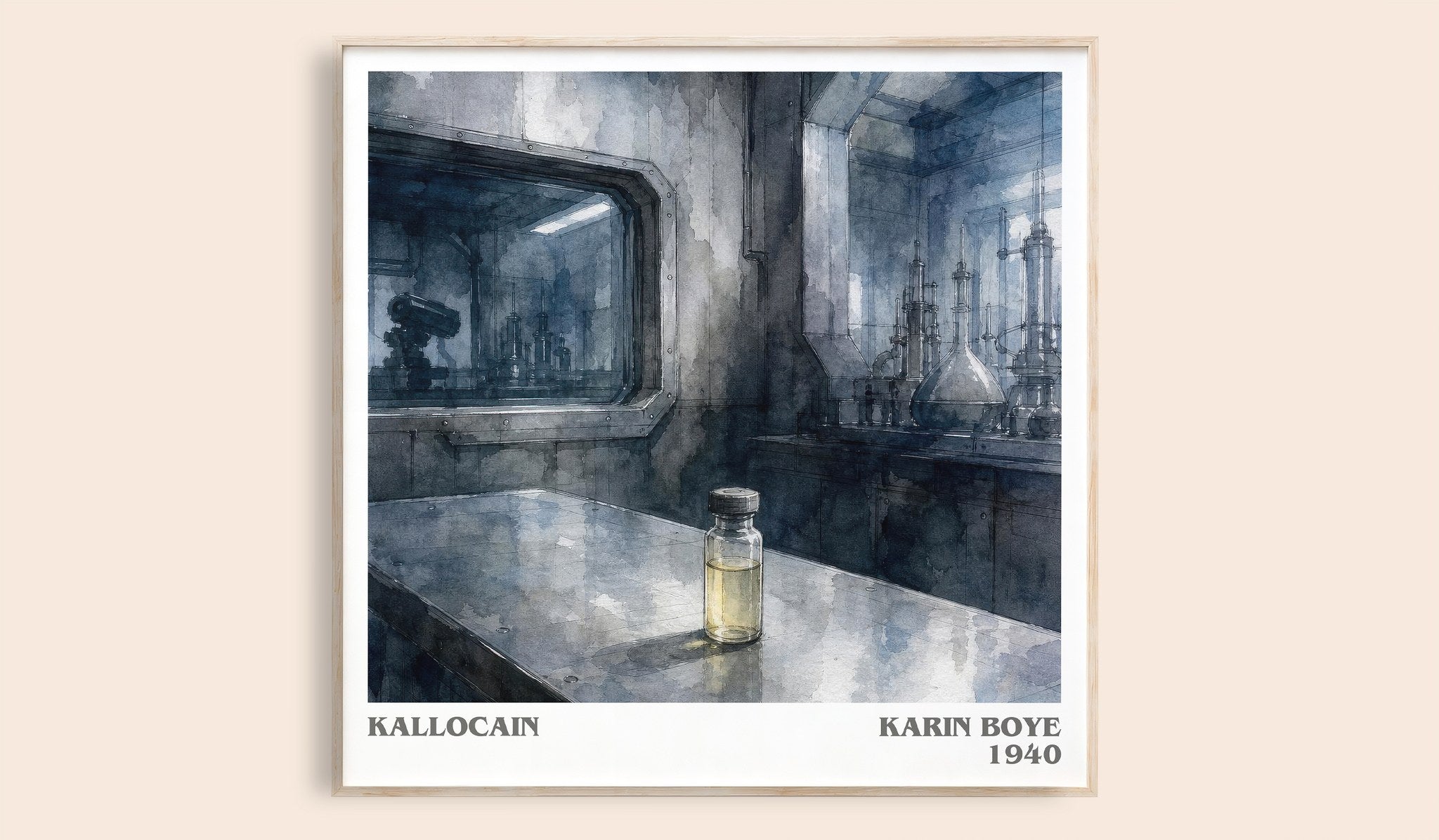 Kallocain Literary Art Print by Karin Boye