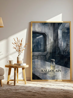 Kallocain watercolour print in frame leaning in hallway – dystopian wall art