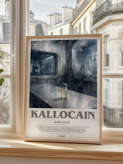 Kallocain Bookish Wall Art by Karin Boye – framed print by a bright window