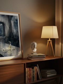 Kallocain watercolour print on bookshelf – Karin Boye fan gift