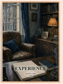 Experience watercolour book poster by Martin Amis – framed literary art print