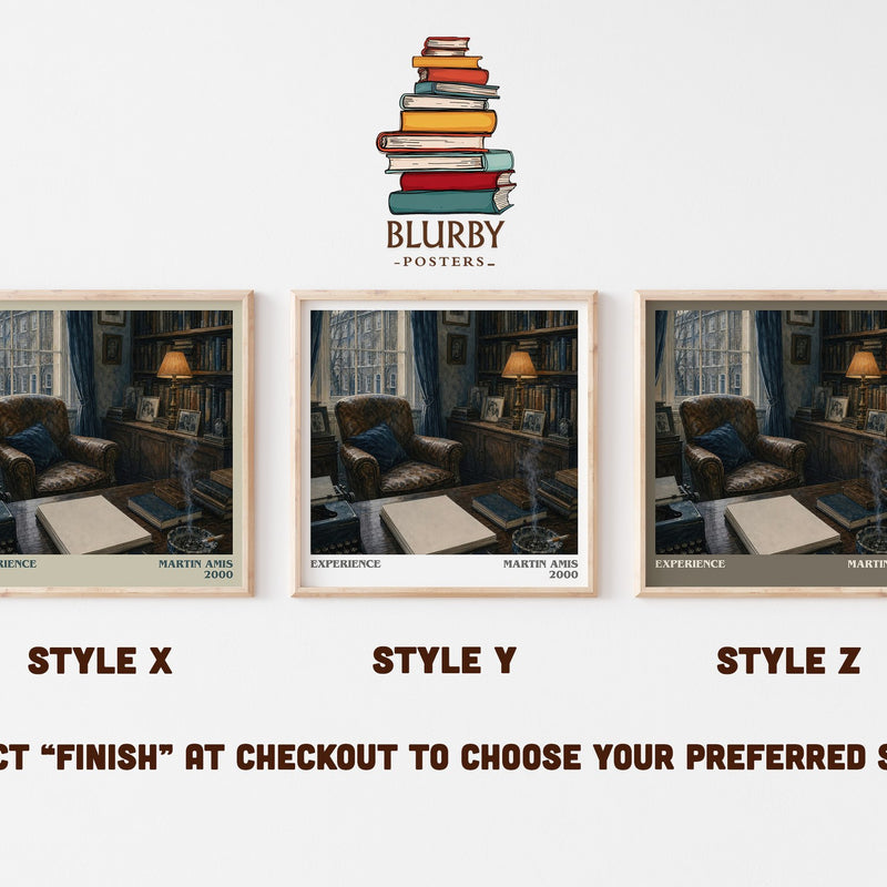 Experience literary print in frame leaning in hallway – memoir wall art