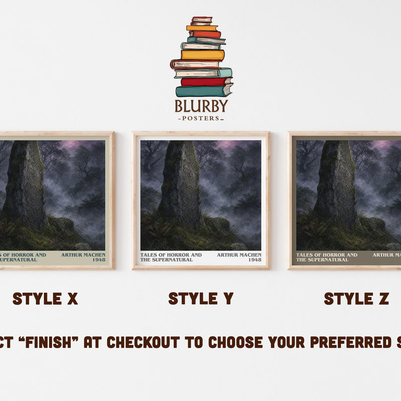 Tales Of Horror And The Supernatural literary print in frame leaning in hallway – horror wall art