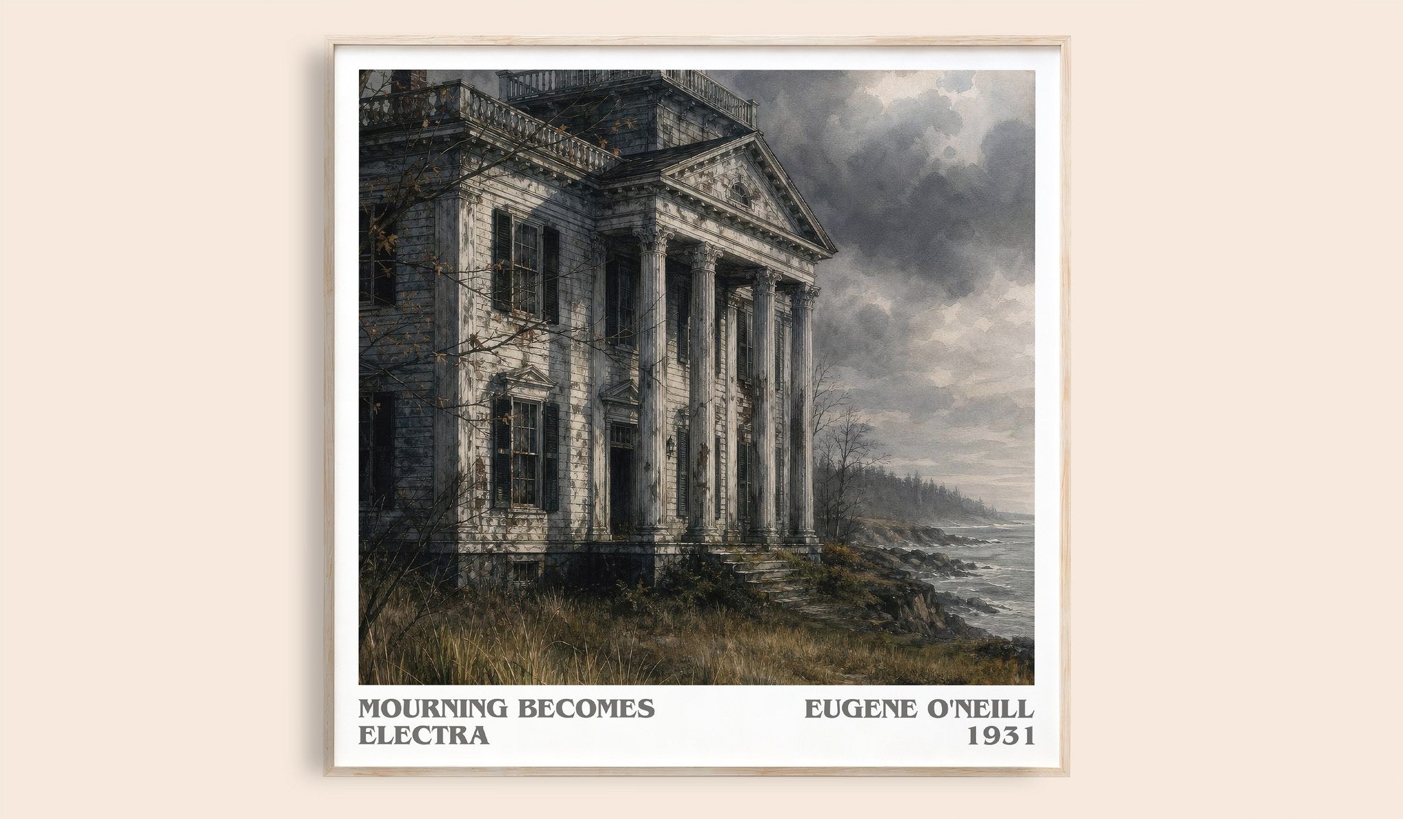 Mourning Becomes Electra Literary Art Print by Eugene O'Neill