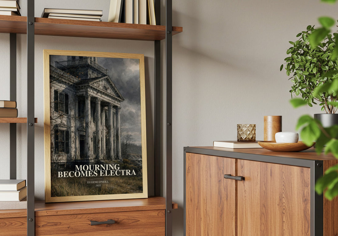 Mourning Becomes Electra book watercolour illustration paper finish options – matte satin gloss