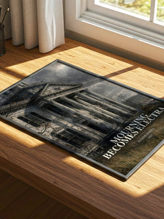 Mourning Becomes Electra watercolour book poster framed on wall – literary fiction wall art
