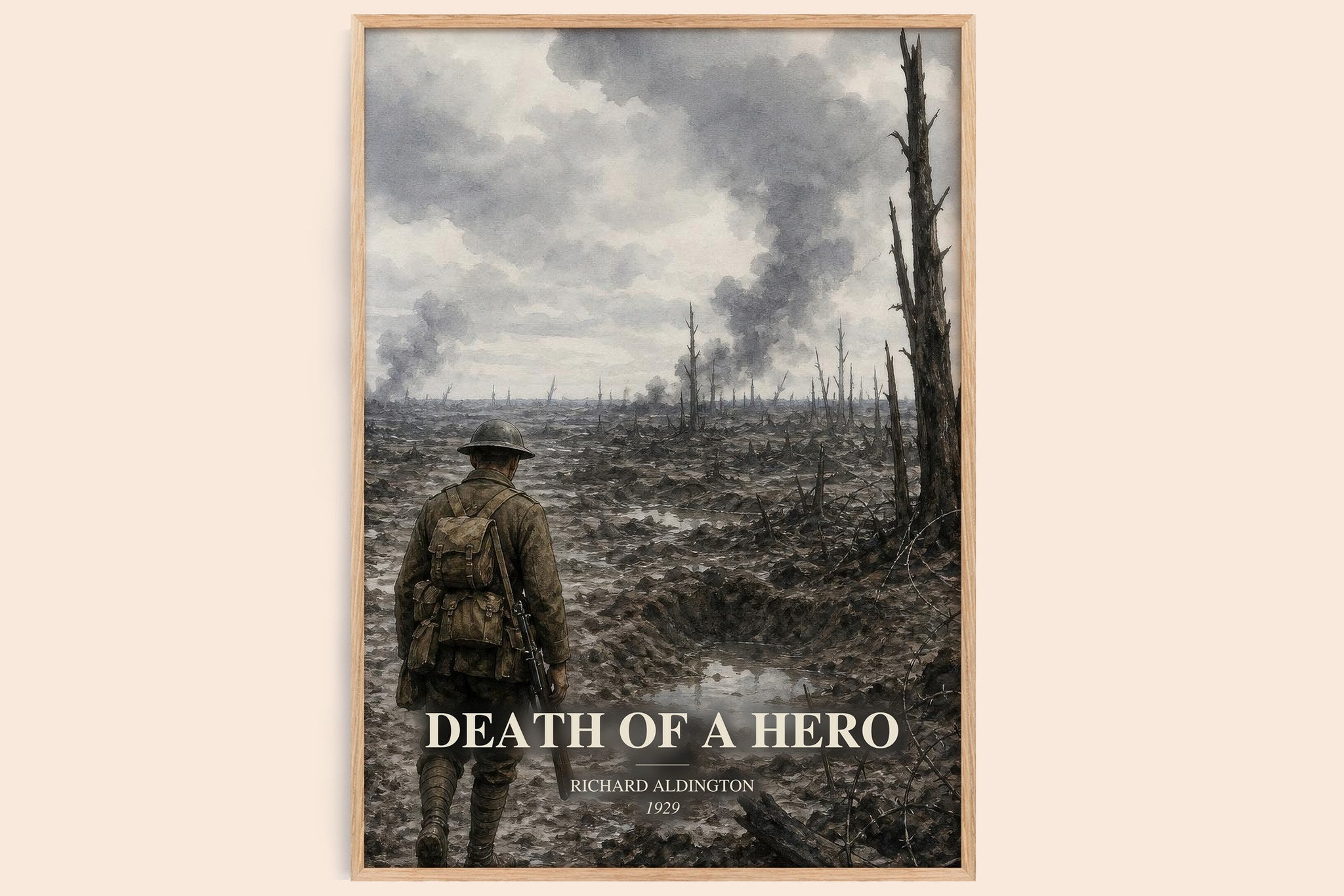Death Of A Hero Book Watercolour Illustration by Richard Aldington