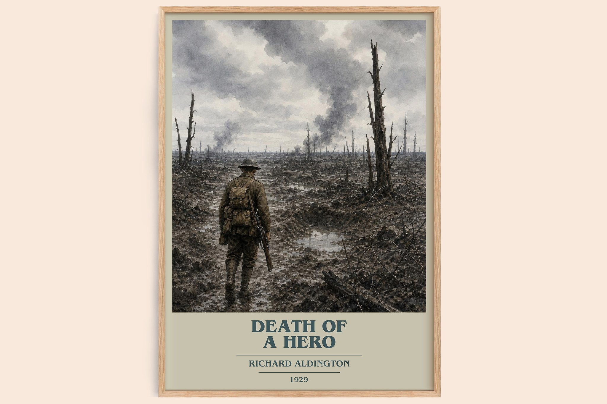 Death Of A Hero Book Cover Poster by Richard Aldington