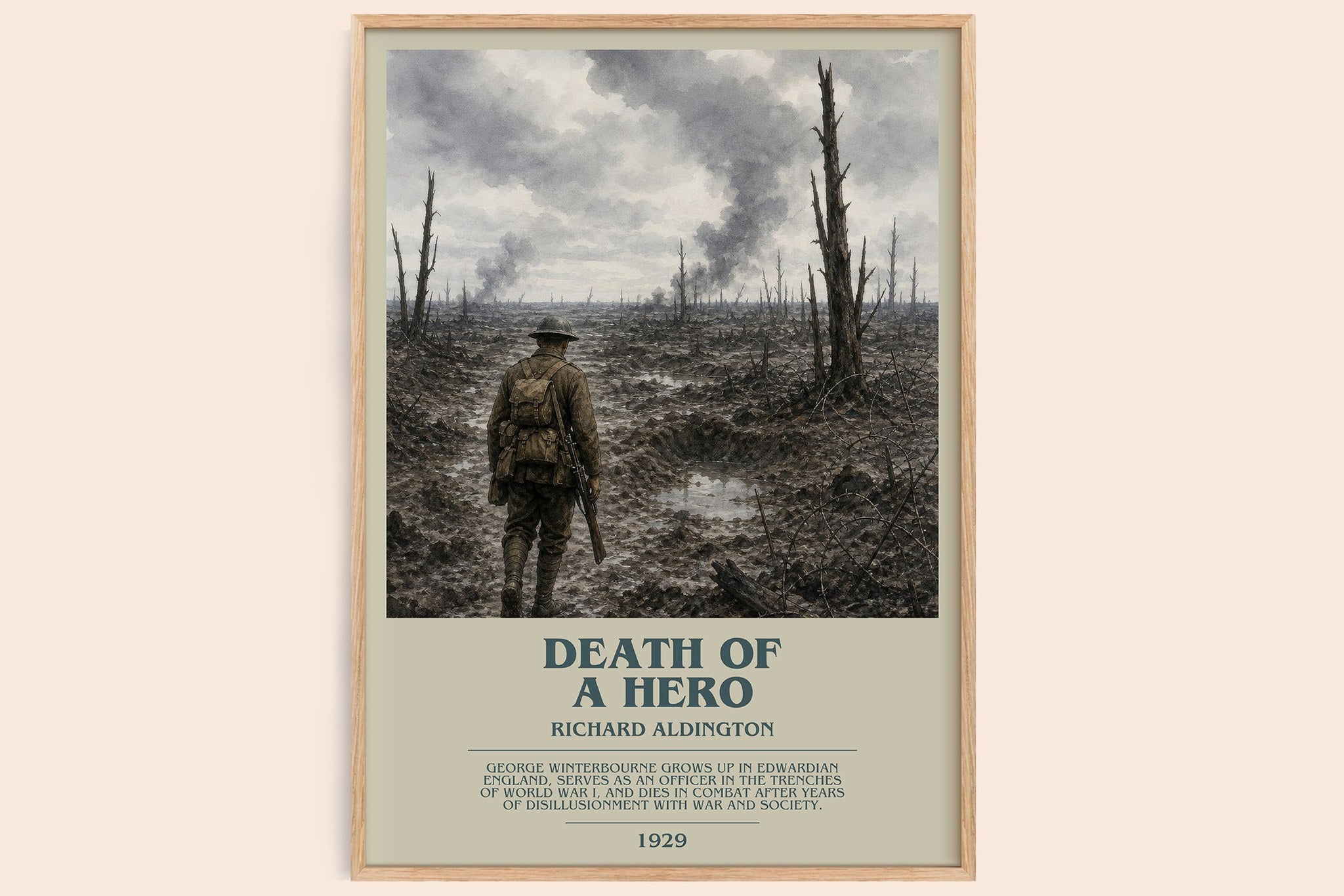 Death Of A Hero Bookish Wall Art by Richard Aldington