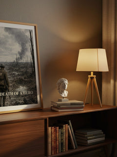 Death Of A Hero watercolour print on bookshelf – Richard Aldington fan gift