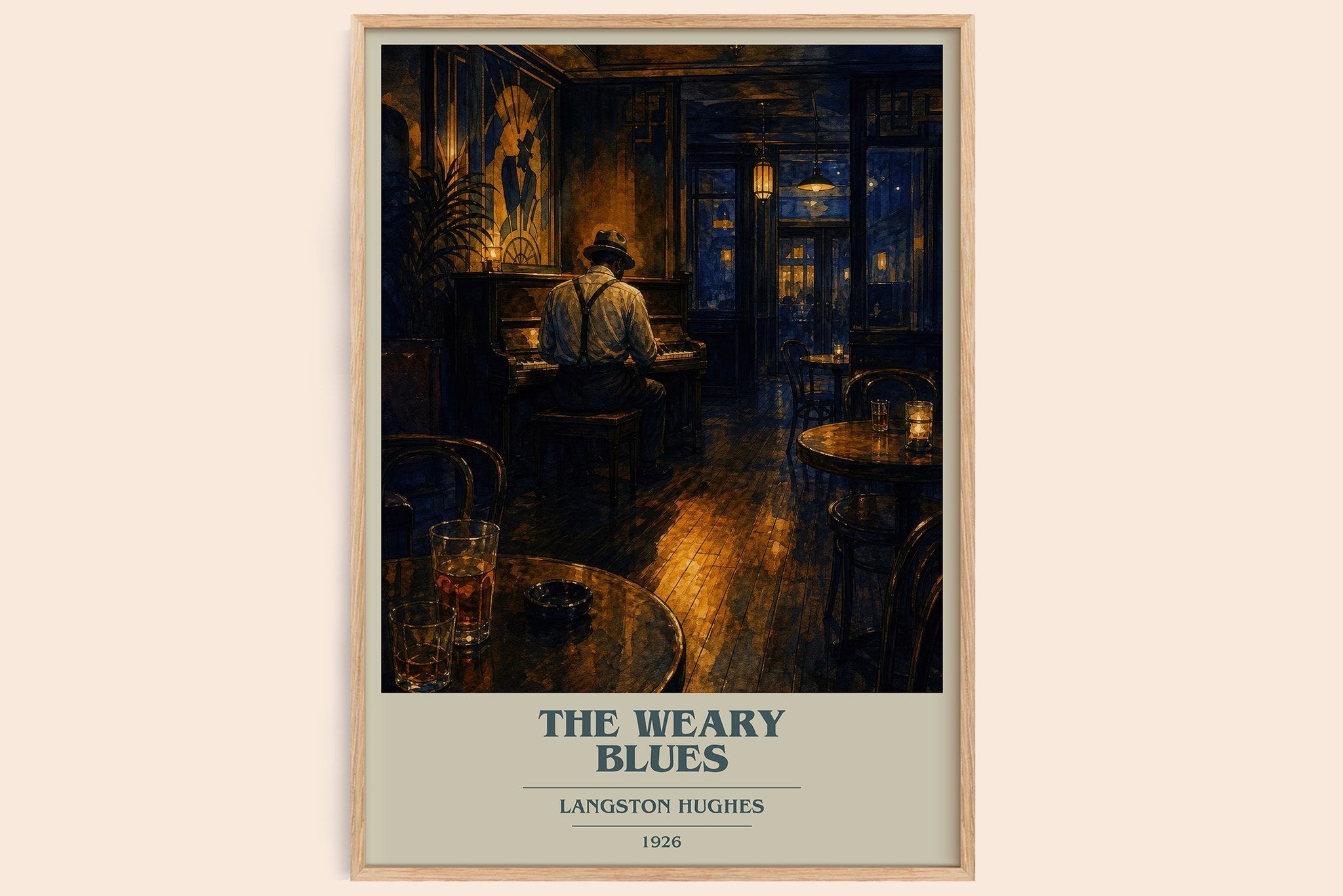 The Weary Blues Book Cover Poster by Langston Hughes