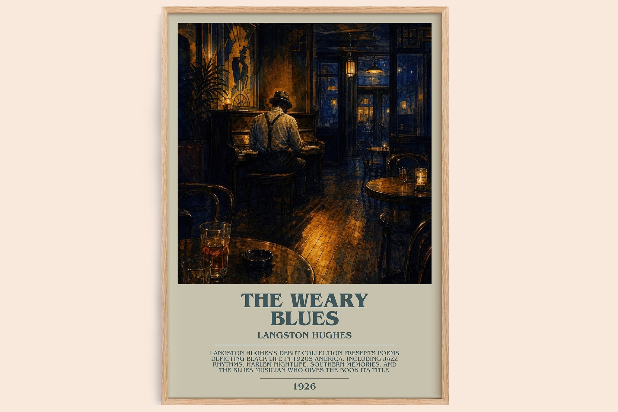 The Weary Blues Bookish Wall Art by Langston Hughes