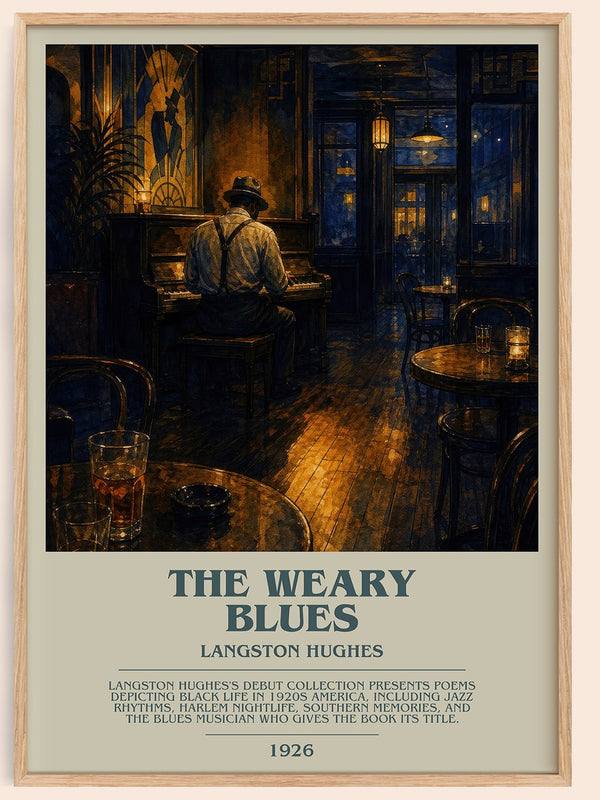 The Weary Blues Bookish Wall Art by Langston Hughes – framed poster